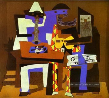  Picasso Tableau - Trois musiciens 3 1921 cubiste Pablo Picasso